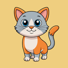 矢量动物可爱的宠物小猫