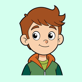 矢量人物儿童可爱的小男孩