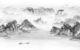 奢雅 意境灰色山水 TiF分层