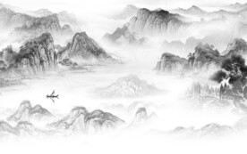 现代 意境灰色山水 TiF分层