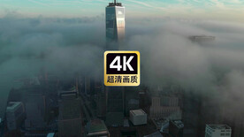 矗立在云海中的摩天大楼