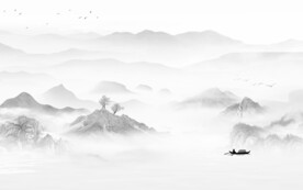 大气 简约灰色山水 TiF分层