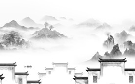 高档 意境灰色山水 TiF分层