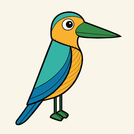 量动物鸟类简约翠鸟