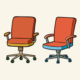 矢量家具办公椅子转椅