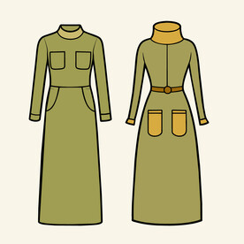 矢量衣服女性连衣长裙