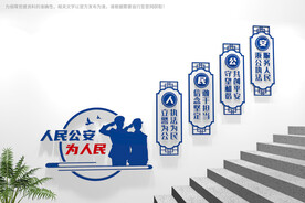 公安局派出所楼梯文化墙