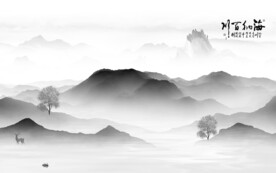 新品 灰色高雅山水 TiF分层