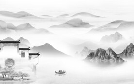 意境 灰色高雅山水 TiF分层