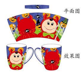 陶瓷杯万圣节素材