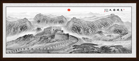 水墨国画长城