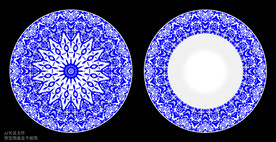 青花陶瓷花面设计