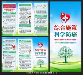 2024肿瘤防治宣传周三折页