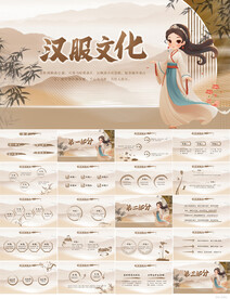 大气中国风汉服文化介绍PPT