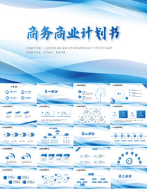蓝色大气商务商业计划书PPT