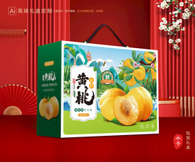 黄桃包装 桃子礼盒
