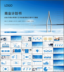 蓝色大气商务商业计划书PPT