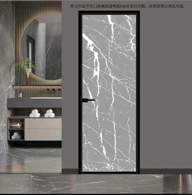 高清分层透明底大理石纹门玻打印