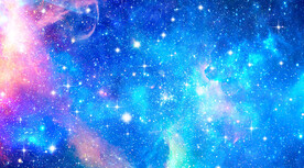 蓝色星空背景墙