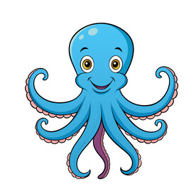 动物可爱的海洋动物章鱼