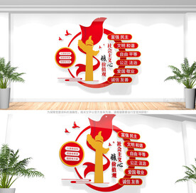 社会主义核心价值观文化墙