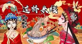 工装过桥米线背景墙