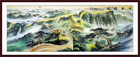 长城山水风景画