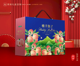 桃子包装 水蜜桃礼盒