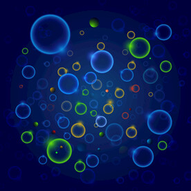 彩色梦幻气泡水球气球科幻背景