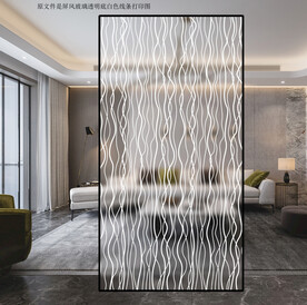 高清分层透明底白色线条打印图