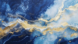 蓝色渐变金线大理石背景