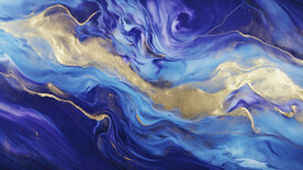 蓝色渐变金线大理石背景