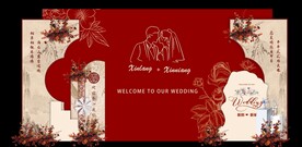 红色婚礼背景
