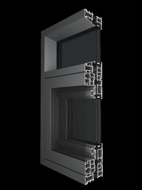 系统门窗 外开一体E字样角