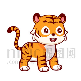 可爱卡通老虎