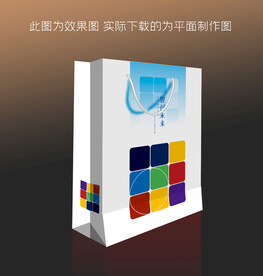 现代科技几何图形手提袋