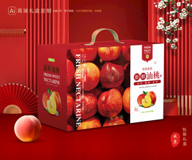 桃子礼盒 油桃包装