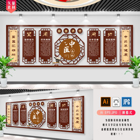 古典中医院文化墙