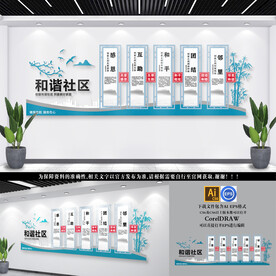 和谐社区文化墙