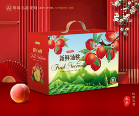 桃子礼盒 油桃包装