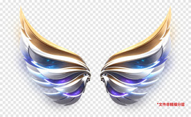 酷炫动漫卡通羽毛翅膀