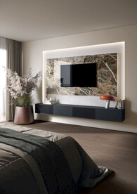 意式主卧 电视背景墙