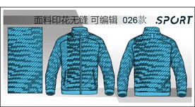 运动男装外套  户外装印花