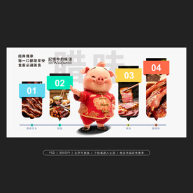 腊肉腊肠腊排骨展板