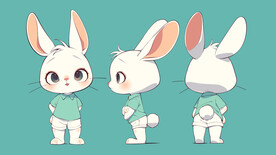 矢量卡通兔子IP