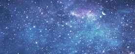 巨幅蓝色星空背景