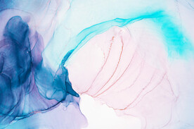 蓝色水彩水墨装饰画背景