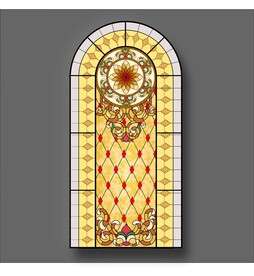 教堂玻璃彩色花窗设计