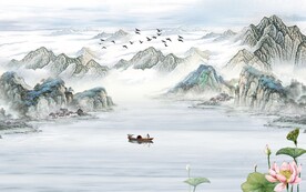 大气 新传客厅山水 TIF分层