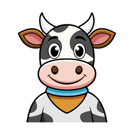 矢量动物卡通奶牛